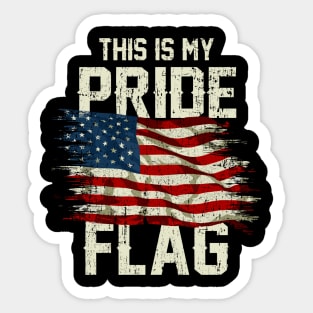 This Is My Pride Flag USA American 4th of July Patriotic Sticker